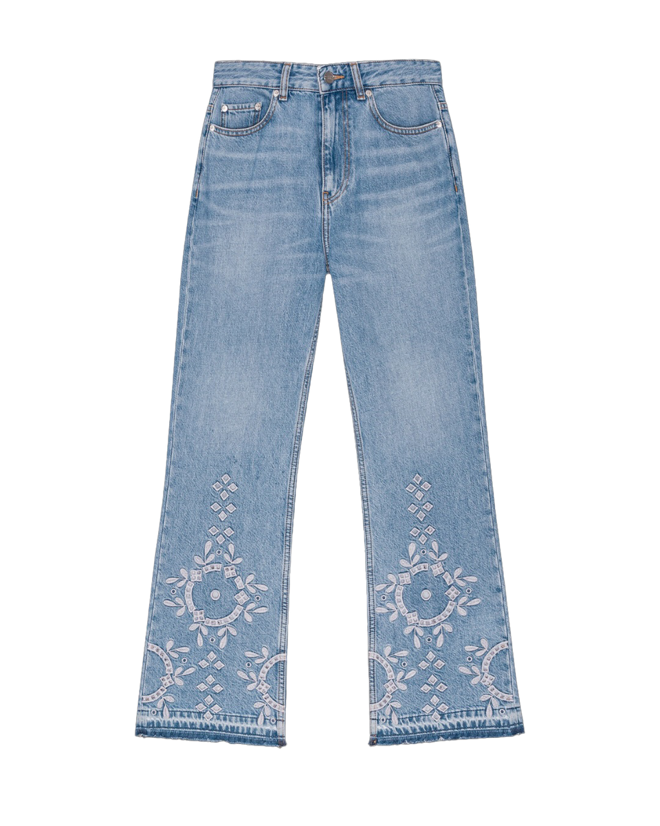 【GANNI】Broderie Anglaise Betzy Jeans デニム Light Blue Stone Broderie Anglaise Betzy Jeans | GANNI