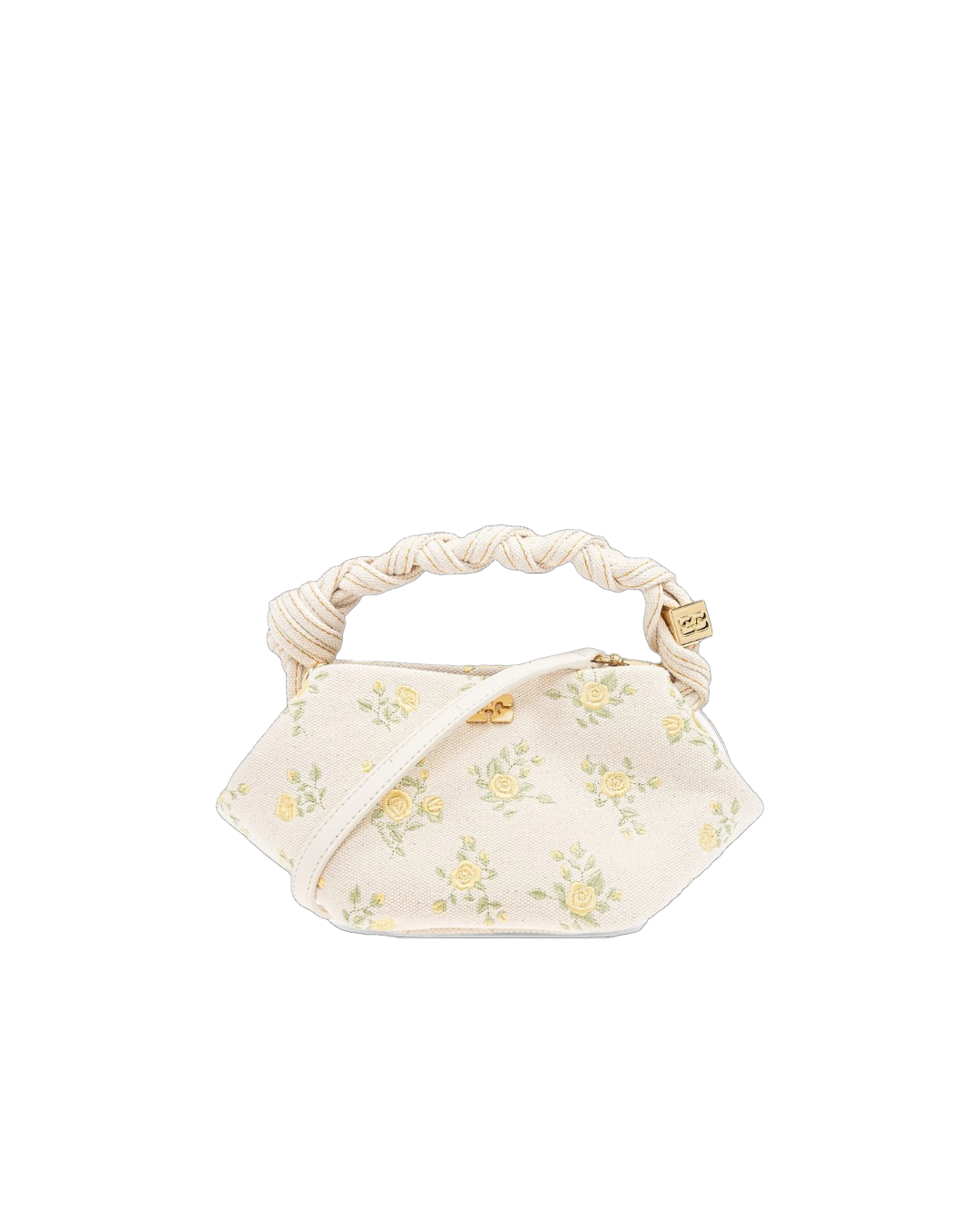 【Ganni】 Bou Mini floral canvas tote bag 0400022940533_IVORYCREAM?wid=